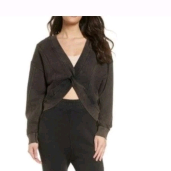 Free People Movement Womens Faded Black Go For Gold Reversible Pull Over M - Picture 1 of 16